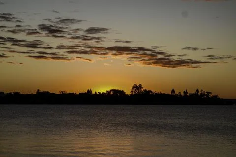 Sunset by the Lake Stock Photos