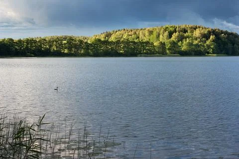 Sunset on the lake Stock Photos