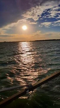 Sunset on the lake Foto stock