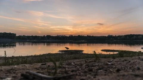 Sunset at the lake 写真素材