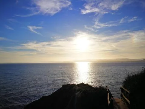 Sunset by the lake Stock Photos