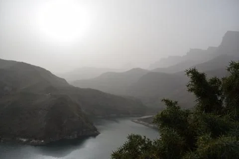 Sunset on the lake Foto stock