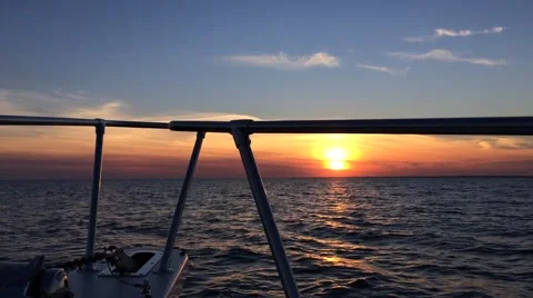 Sunset on lake pontchartrain Stock Footage 44518317