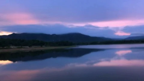 Sunset Lake Reflection Stock Footage 116172977