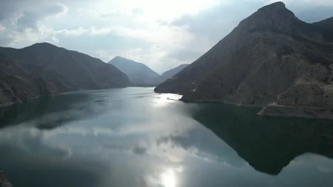 Sunset lake reflection Stock Footage 257117686