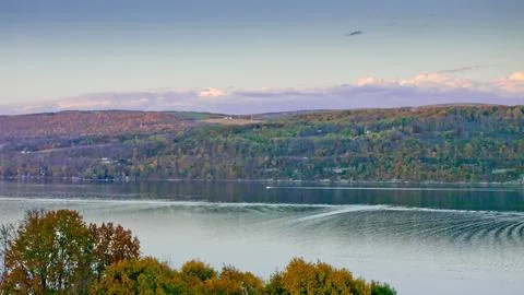 Sunset at Lake Seneca Stock Photos