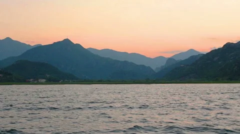 Sunset on Lake Skadar Stock Footage 65907906
