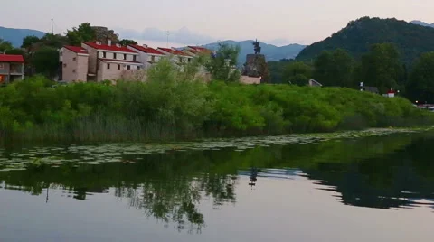 Sunset on Lake Skadar Stock Footage 66260631