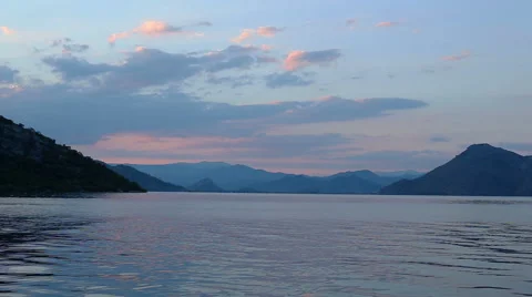 Sunset on Lake Skadar Stock Footage 66261143