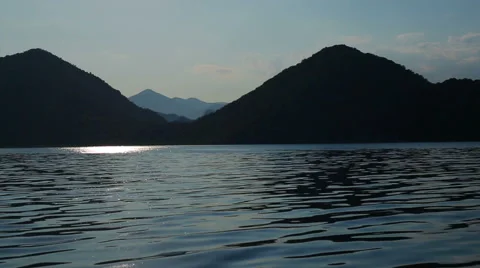 Sunset on Lake Skadar Stock Footage 67955048