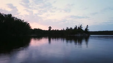Sunset Lake Time Lapse Stock Footage 7755856