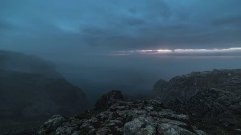 Sunset on the lake, time-lapse Stock Footage 77174801