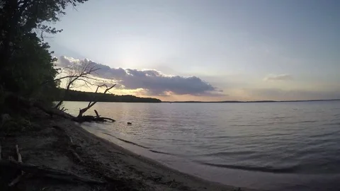 Sunset on a Lake Timelapse Stock-Footage 82329514