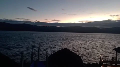 Sunset in Lake Toba Stock Footage 231545269