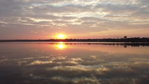 Sunset Lake Video Stock Footage 190571421