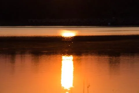 Sunset in lake view Foto stock