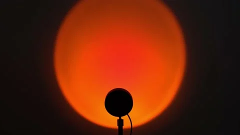 Sunset lamp switch on and off trendy light Stock Footage 159551302