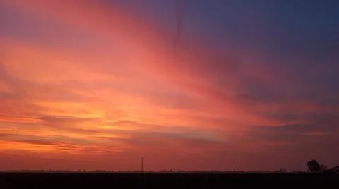 Sunset on the land Stock Photos