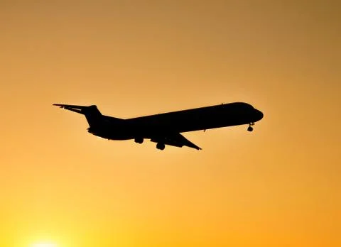 Sunset landing Stock Photos