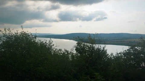 Sunset landscape of Balaton / Hungary Stock Footage 104006768