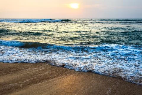 Sunset landscape beach. Stock Photos