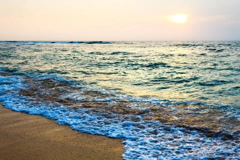 Sunset landscape beach. Stock Photos
