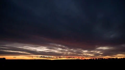 Sunset landscape Stock Footage