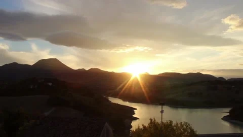 Sunset landscape Stock Footage 141033253