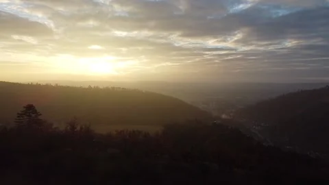 Sunset landscape Video stock 166228478