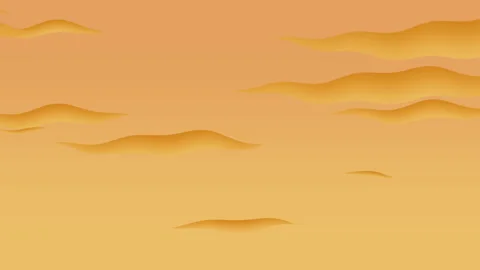 Sunset landscape with gold clouds Видео 169701683