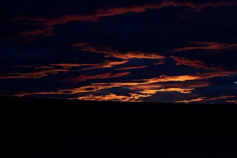 Sunset landscape horizont panoramic view Stock Photos