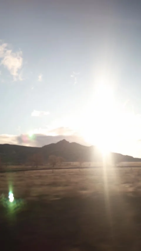 Sunset landscape in motion Stock Footage 331023706