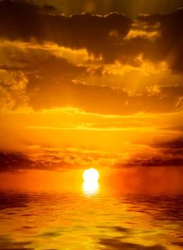 Sunset landscape Stock Photos