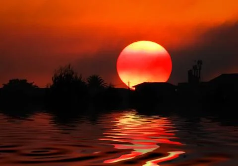 Sunset landscape Foto stock