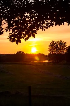 Sunset landscape Stock Photos