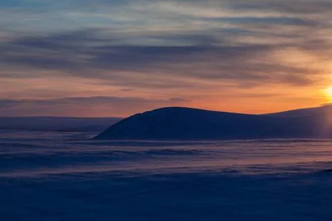 Sunset landscape Stock Photos