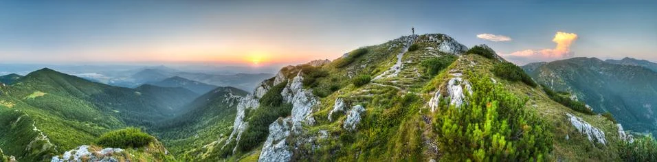 Sunset landscape Stock Photos