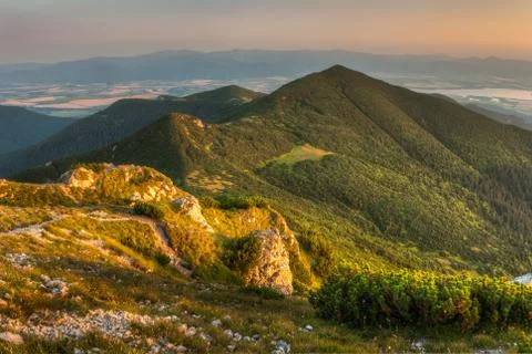 Sunset landscape Stock Photos