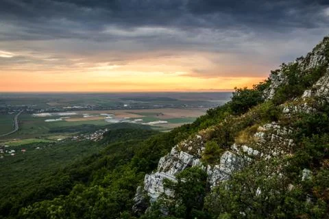 Sunset landscape Stock Photos