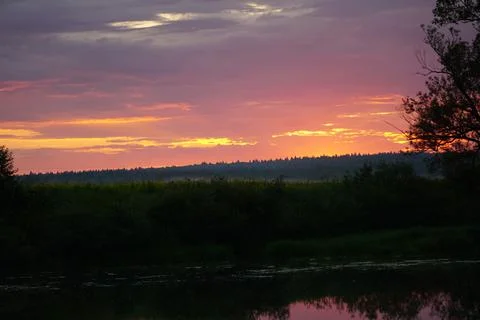 Sunset Landscape Foto stock