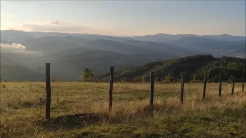 Sunset landscape road trip Video stock 272212774