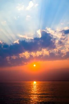 Sunset Landscape at Seaside Stock-Fotos