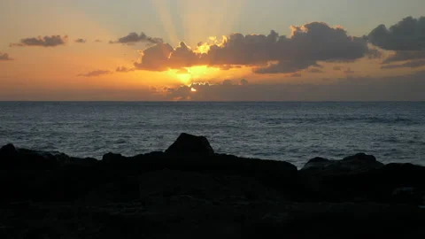 Sunset In Lanzarote Stock Footage 130851378