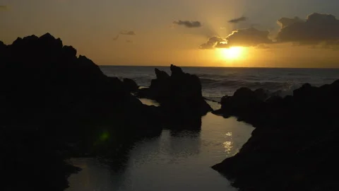 SunSet in Lanzarote Stock Footage 170625976