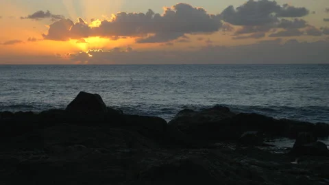 SunSet in Lanzarote Stock Footage 170626002