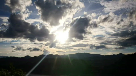 Sunset in lao  Stock Footage 734143