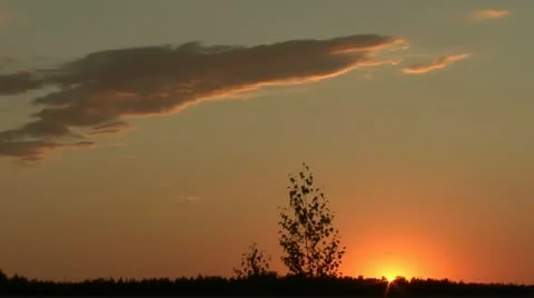 Sunset. Last ray. Stock Footage 10825489