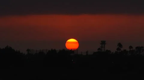 Sunset at LAX 9secs Stock Footage 7138233