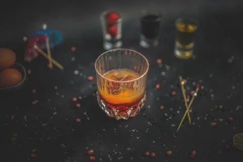 Sunset Layered Cocktail Stock Photos