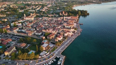 Sunset on Lazise on Lake Garda Stock Footage 335345050